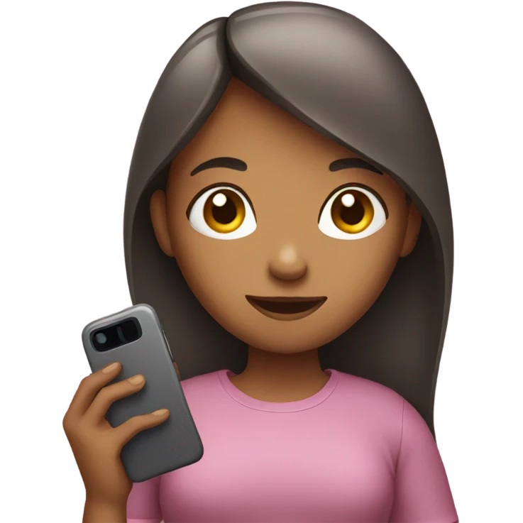 girl holding phone emoji