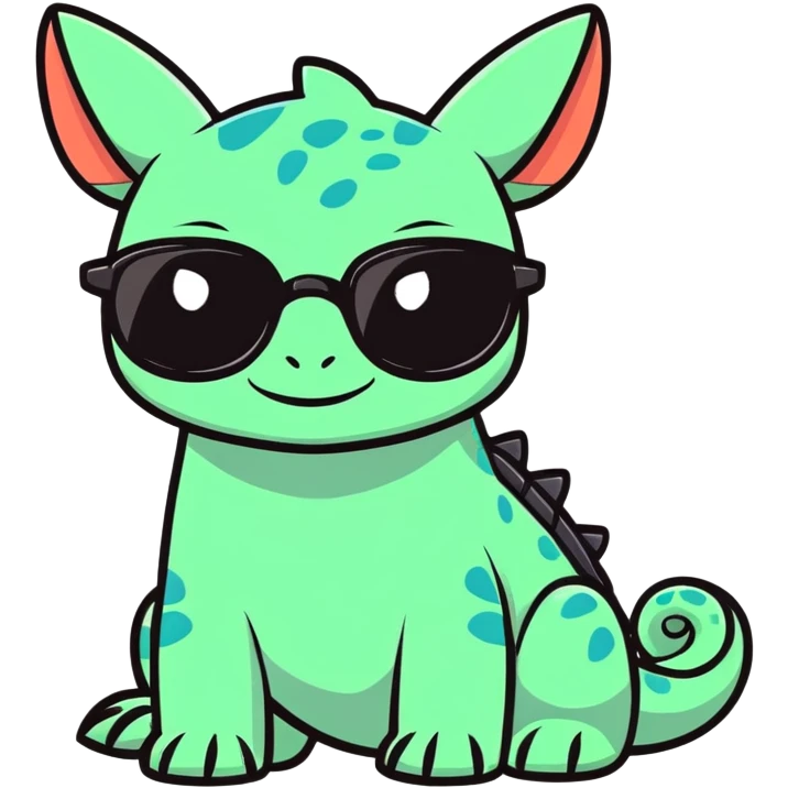 Toothless with sunglasses  emoji