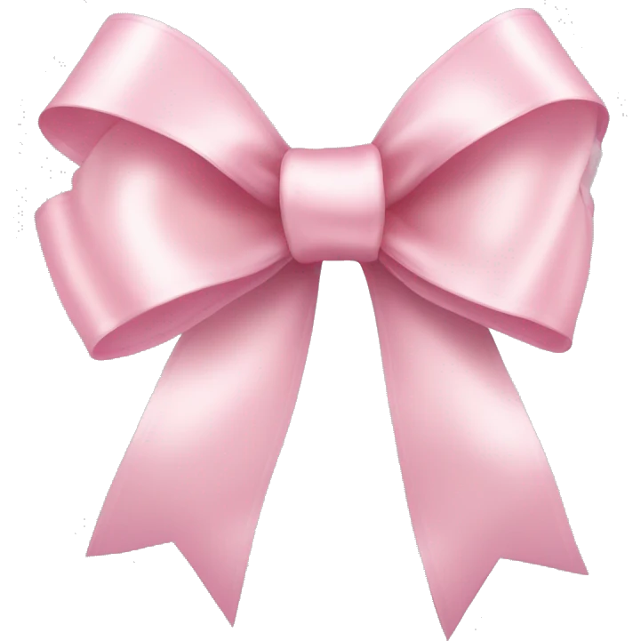 light pink ribbon bow emoji