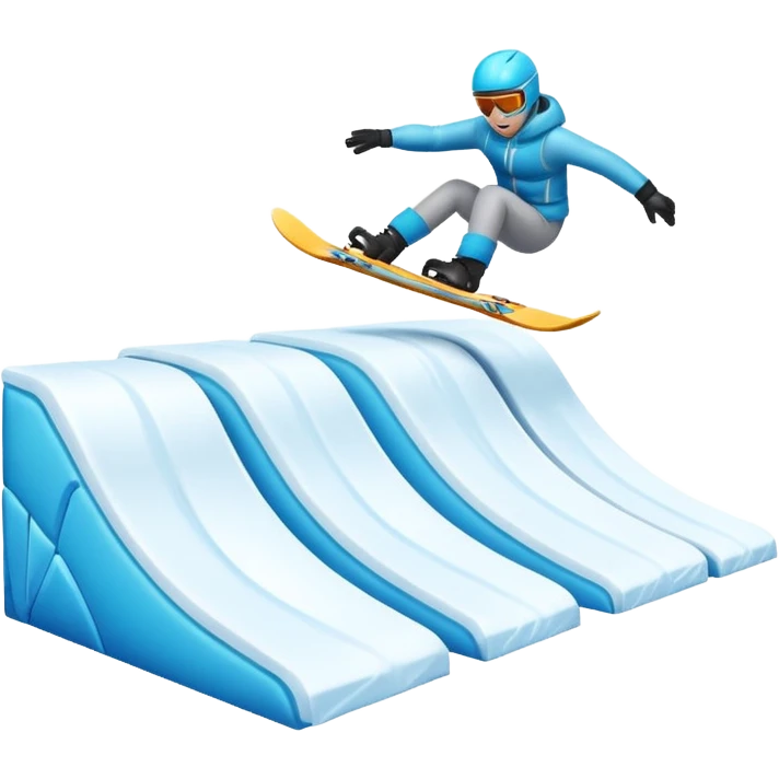 snow slope freestyle park kicker emoji