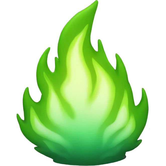 Green fire emoji