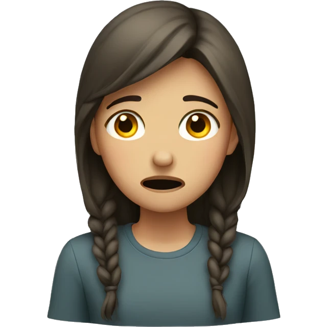 a girl crying emoji