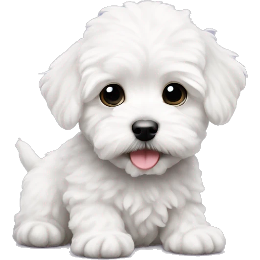 white maltipoo puppy emoji