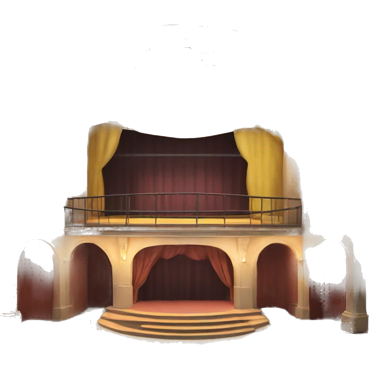 maquette theatre with lights set emoji