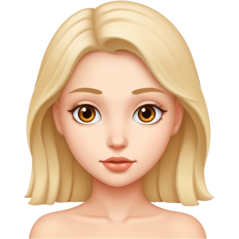 Красивая обнаженная девушка emoji