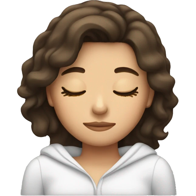 Brunette girl sleeping emoji