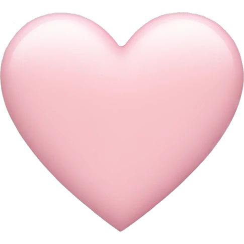 Plain pastel pink heart emoji
