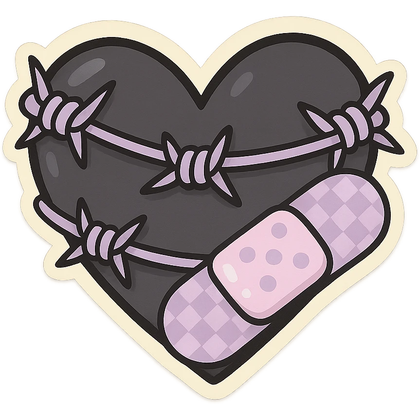 pastel emo objects, show one emoji