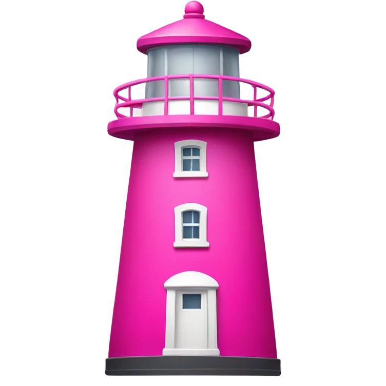 completely pink lighthouse emoji