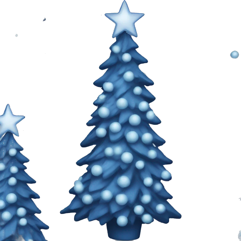 Blue Christmas tree emoji