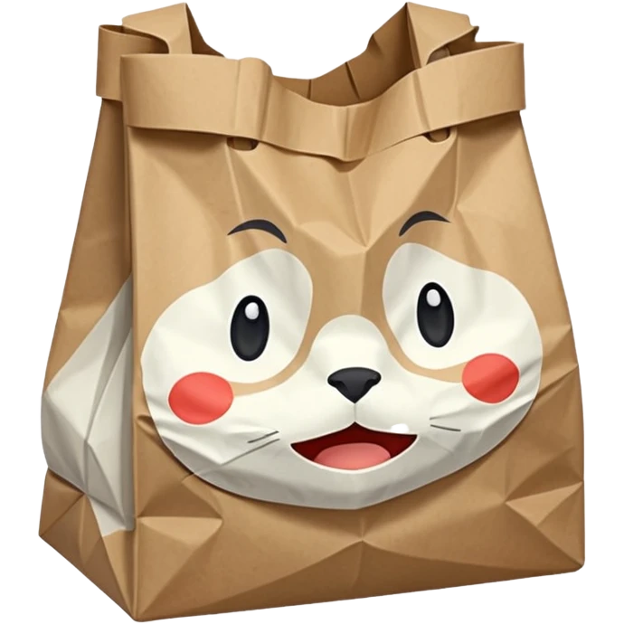 Ghibli style grocery bag emoji
