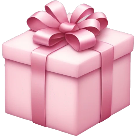 light pink christmas present emoji
