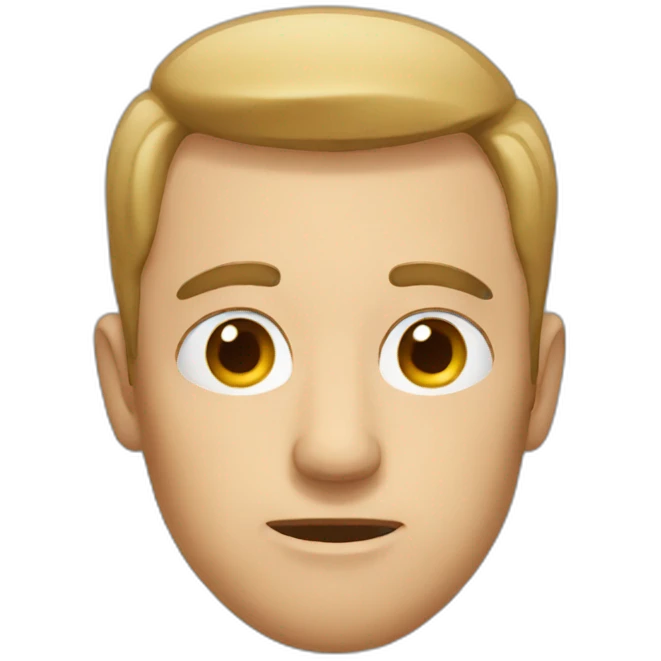 Man with lazy eye emoji