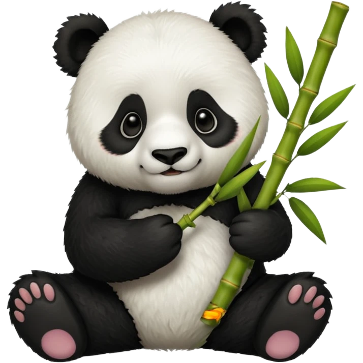 panda eat bamboo emoji