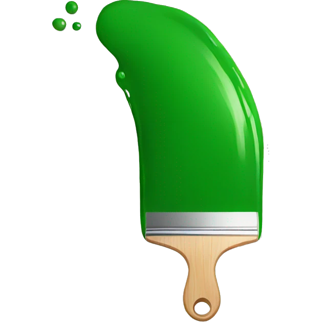 green paint emoji