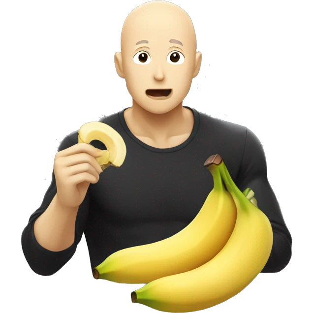 Saitama eating a banana  emoji