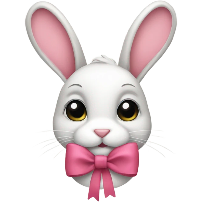  A bunny with a bow  emoji