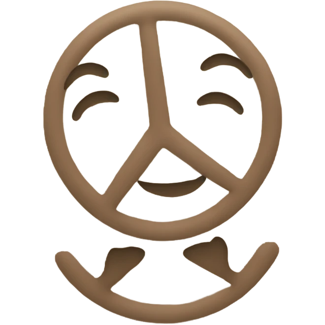 smile emoji with a peace sign emoji