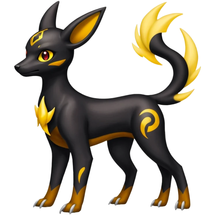Houndoom-Electrike-Umbreon-Fakémon-hybrid-creature (full body)  emoji