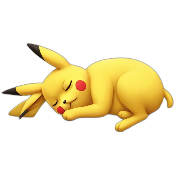 Pikachu taking a nap emoji