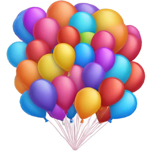 Bundle of colorful balloons  emoji