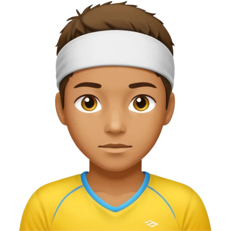 tennisplayer with sweatband, yellow color emoji