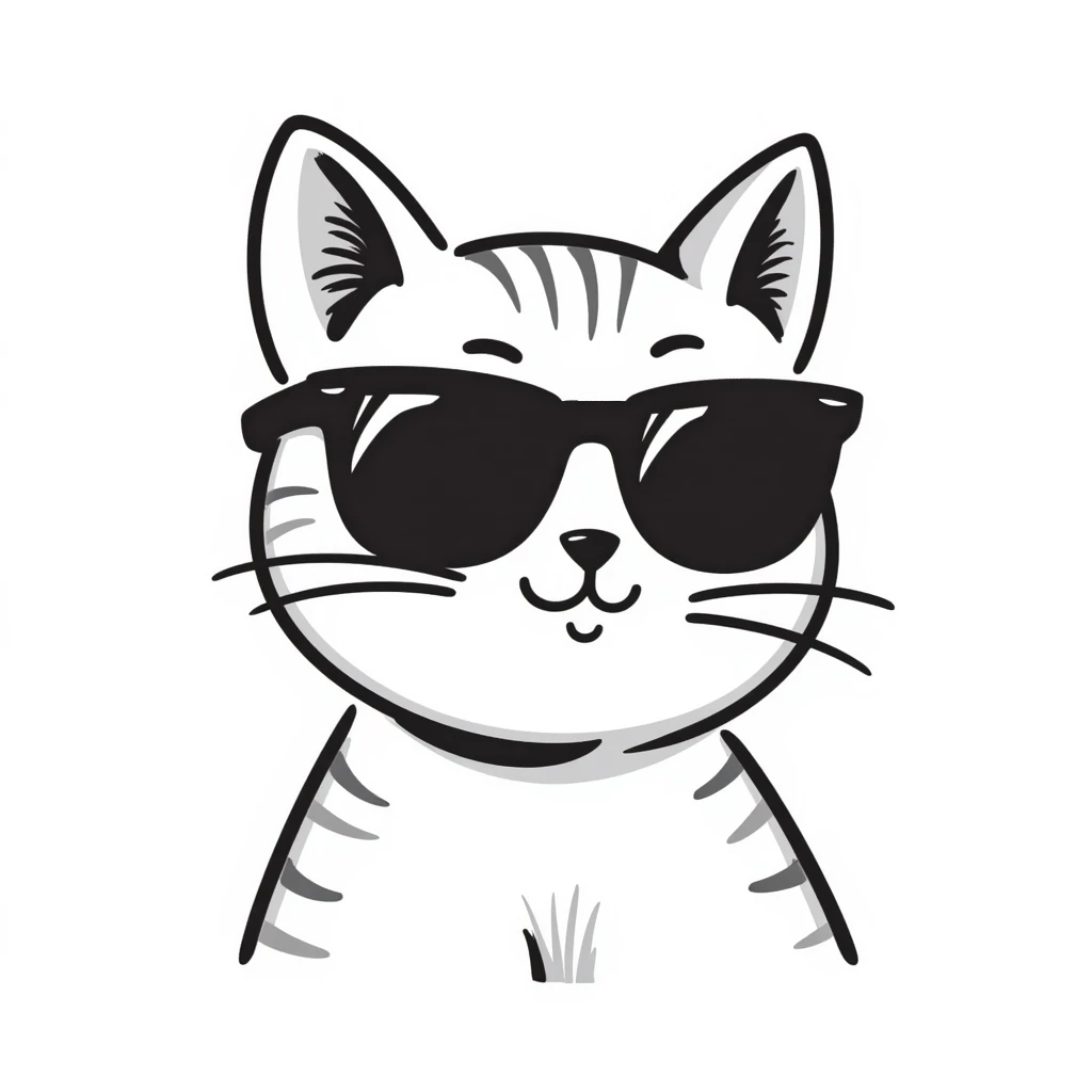 cat wearing sunglasses emoji