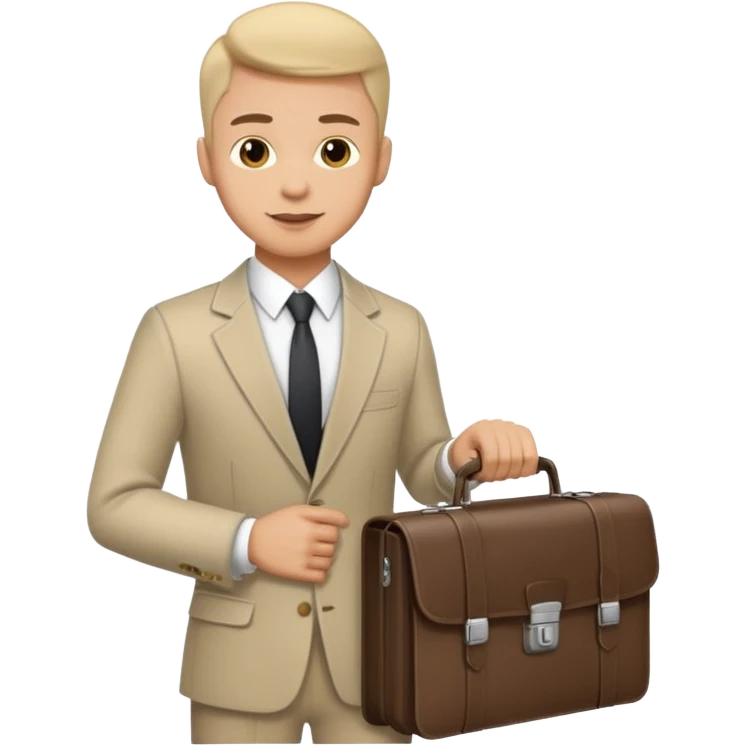 hombre elegante con maletin emoji