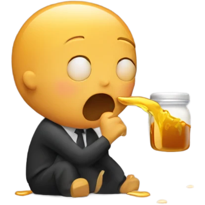 Man puking honey emoji