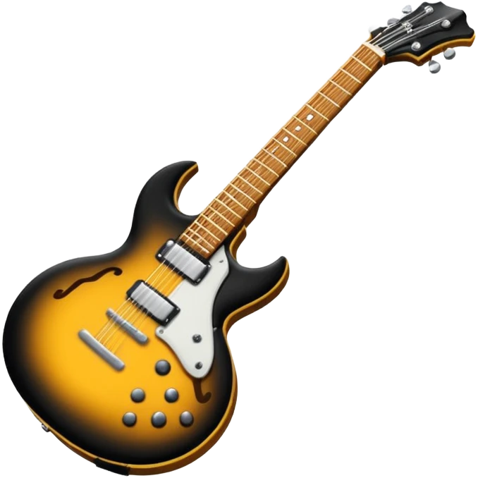 Bana elinde elektronik gitar olan bir kulaklıklı gözlüklü bir emoji yapar mısın elektronik gitar siyah olsun emoji
