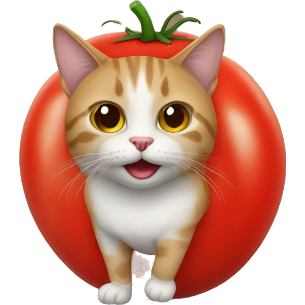 Cat wearing tomato costume  emoji