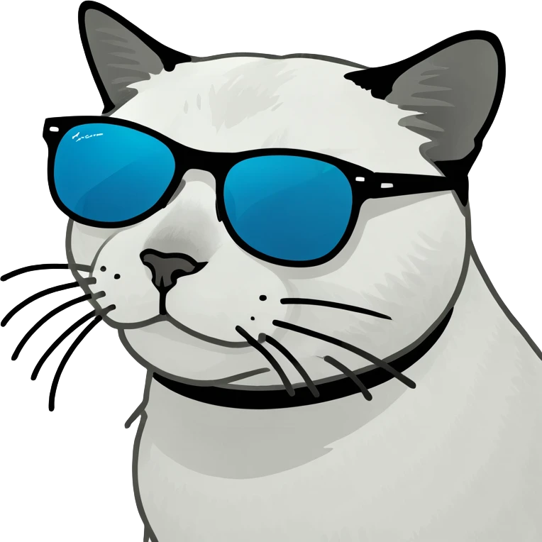 Cat with sunglasses emoji