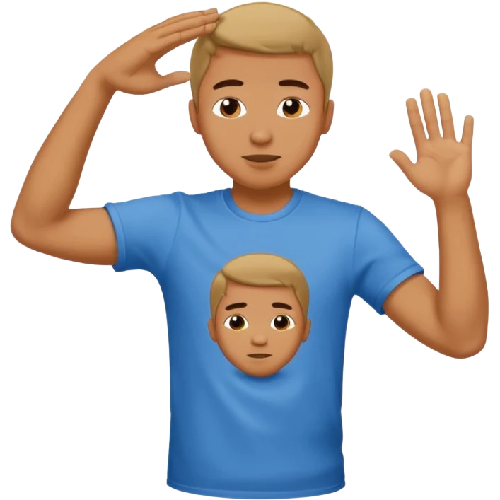 Un hombre haciendo el dab  emoji