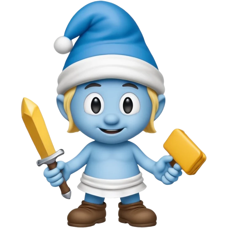 smart smurf  emoji