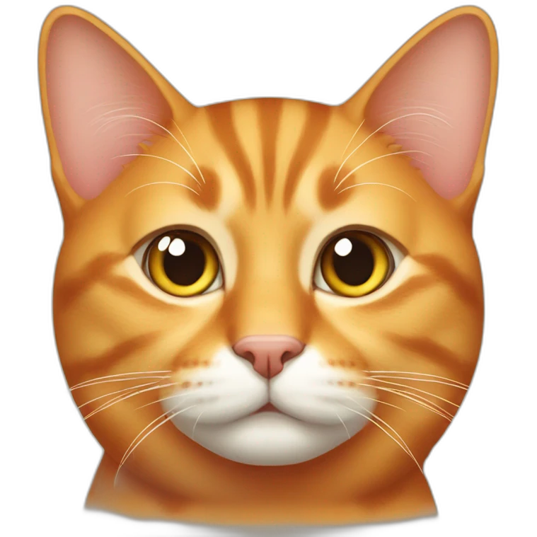 Adult fat orange tabby cat emoji