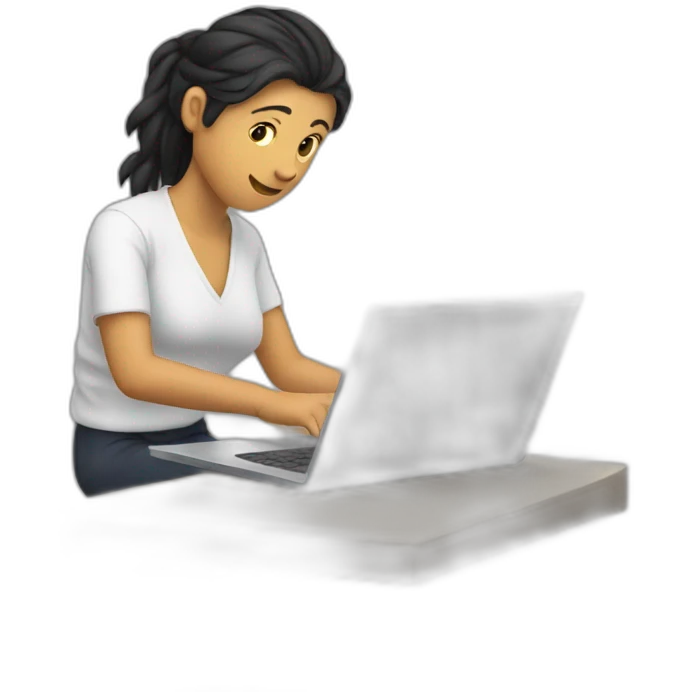 yu wadi writing on laptop emoji