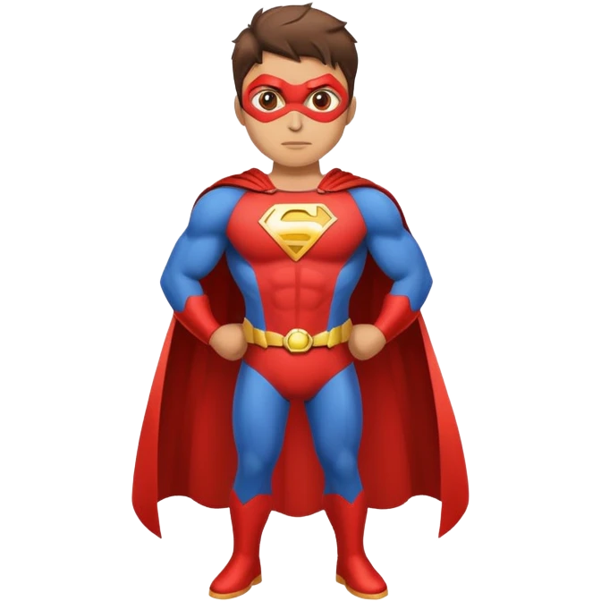 superhero with growth powers in basic form emoji