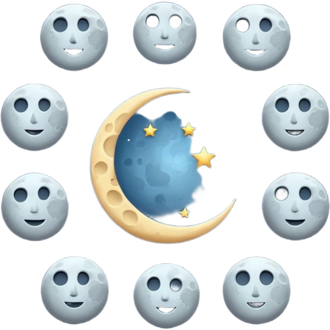 Moon phases emoji