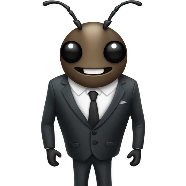 Beetle wearing a suit emoji