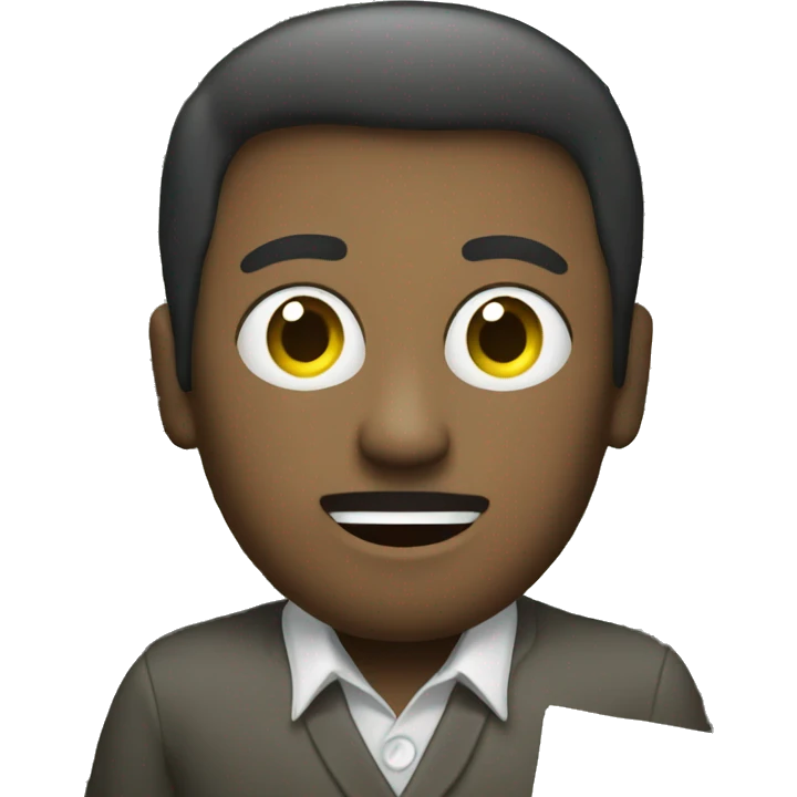 A Men thining about money emoji