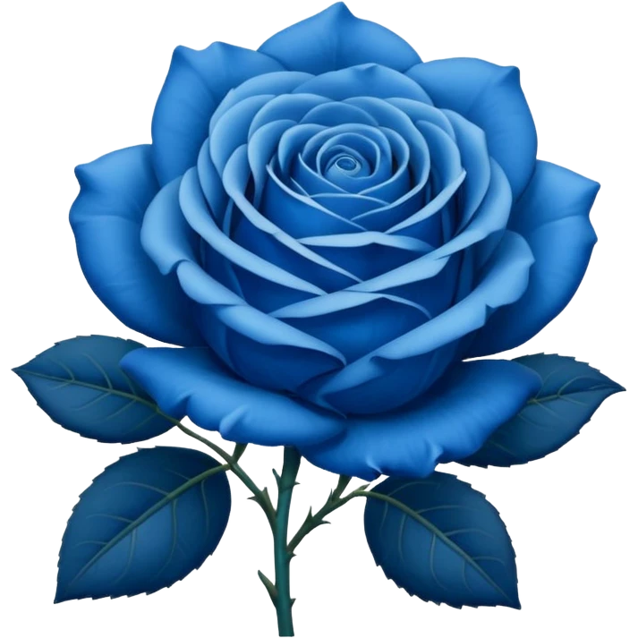 Rose emoji but make it blue instead of red and have it exactly like the original one emoji