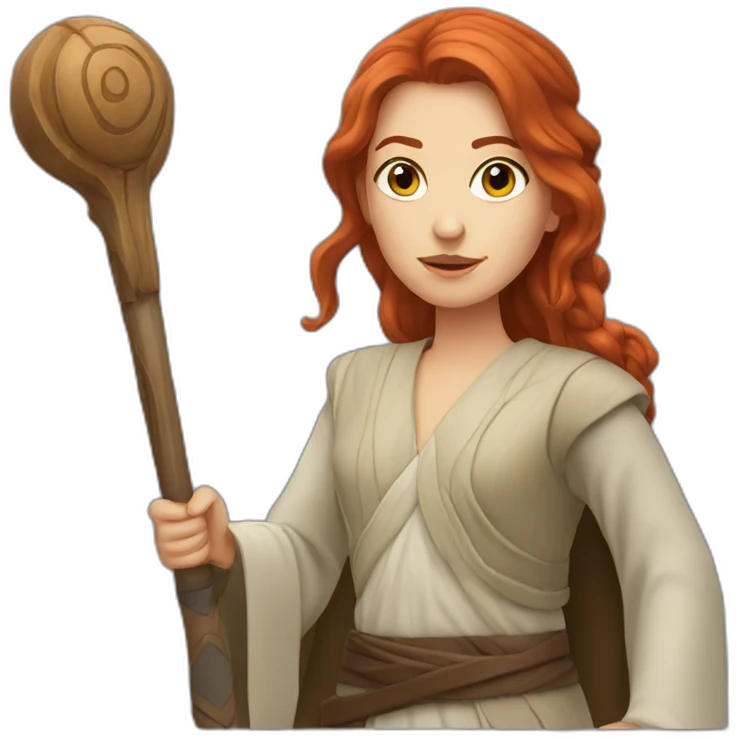 jedi red hair girl emoji