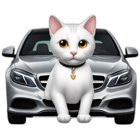 cat drive a Mercedes emoji