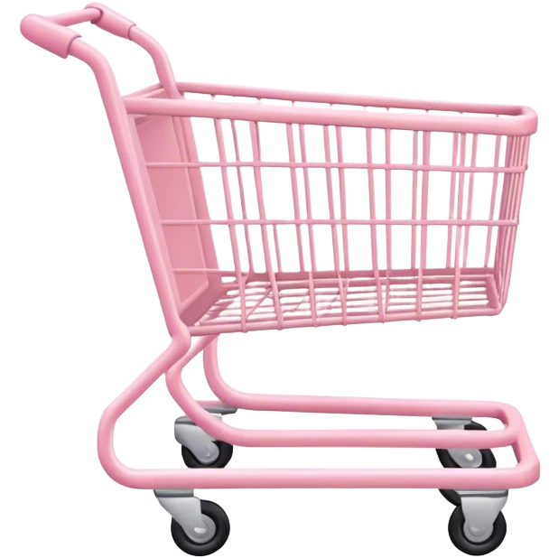 Pale pink empty shopping cart emoji