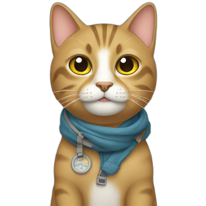 Travel cat emoji