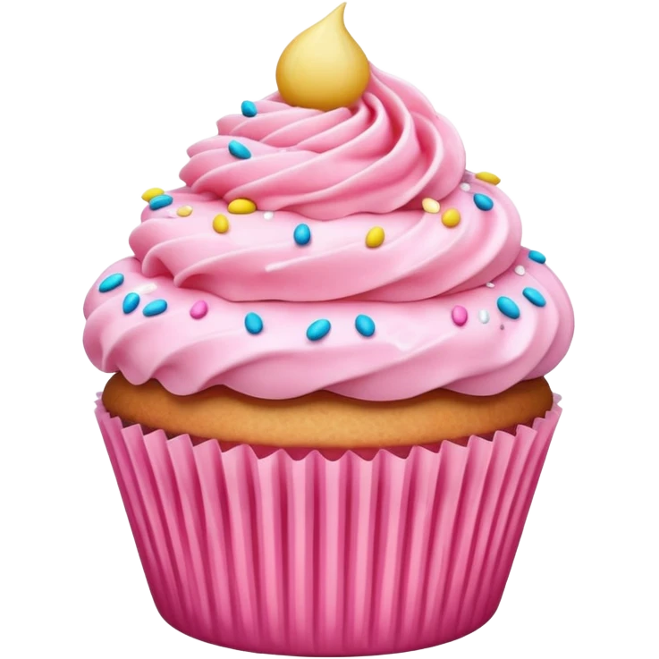 Cupcake with pink icing emoji