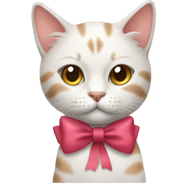 cat with a bow on emoji