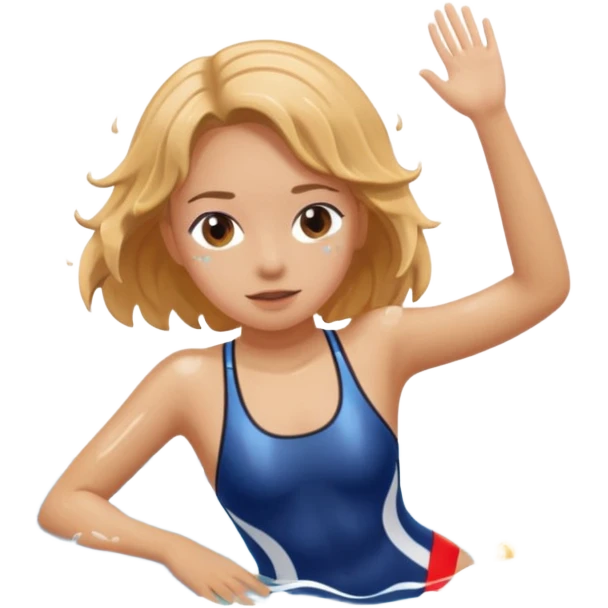 girl swimming laps emoji