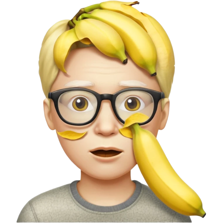 human face banana with glasses emoji