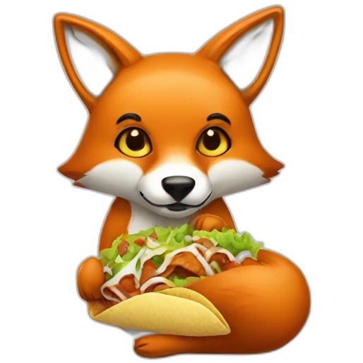 A fox eating tacos  emoji